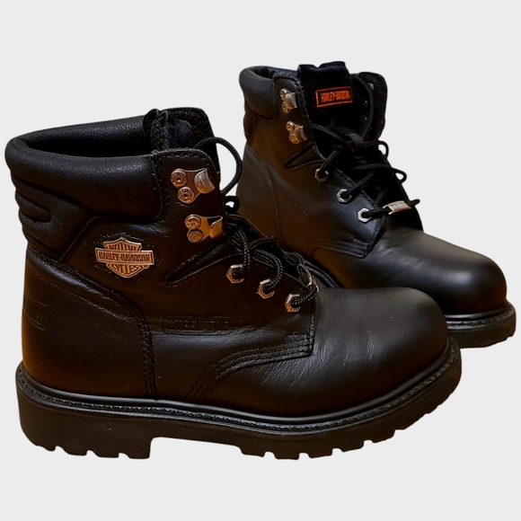 Harley-Davidson size 7½ M black boots - Picture 3 of 12
